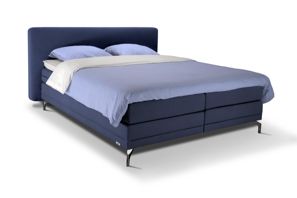 AVEK Boxpring Fier met achterwand Flak Blauw