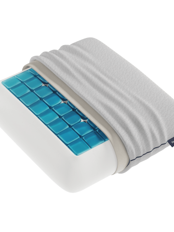 Technogel Deluxe reiskussen van 33 x 29 cm met witte hoes