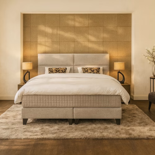 Boxspring slaap studio damminga_Lounge_luxe hotelkamer
